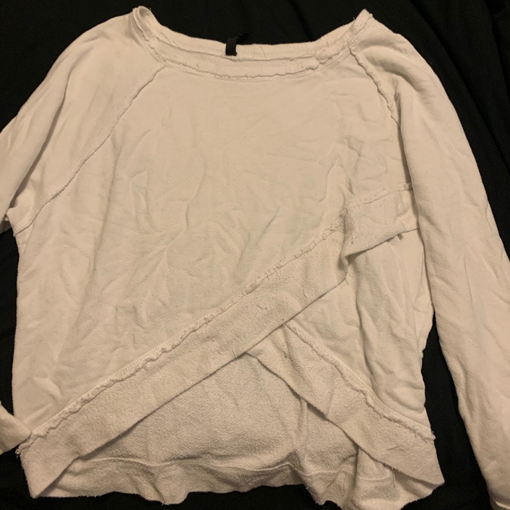 Elan white cropped sweatshirt